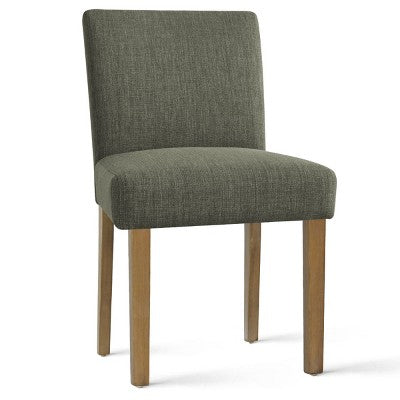 47-83 Extendable Dining Table Set for 6, Natural Wood-Tone Table and 6 Linen Armless Chairs with Solid Wood Legs for Dining Room-Panipeachy