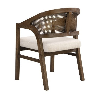 Christopher Knight Home Keira 7 Piece Modern Rattan and Rubberwood Upholstered Dining Set
