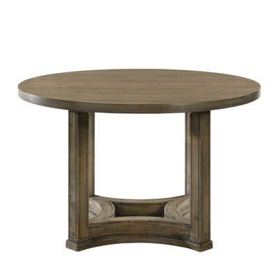 Christopher Knight Home Jimmy Vintage 47 Wood 5 Piece Round Dining Table Set with 4 Upholstered Chairs