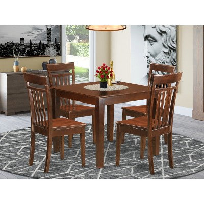 Cottage Dining Set - 3 Piece Kitchen Table & Chairs - Small Square Table with Elegant Design