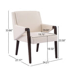 Christopher Knight Home Harish Modern 7 Piece Rubberwood Linen Upholstered Dining Set with Rectangular Table