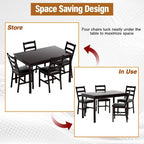BestMassage Dining Table Set for 2/4 Dining Room Table and Chairs Kitchen Table Set, Dark Brown