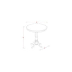 Counter Height Dining Set - 3 Piece Table & Chair Set - Small Space Kitchen Table - Oak Finish