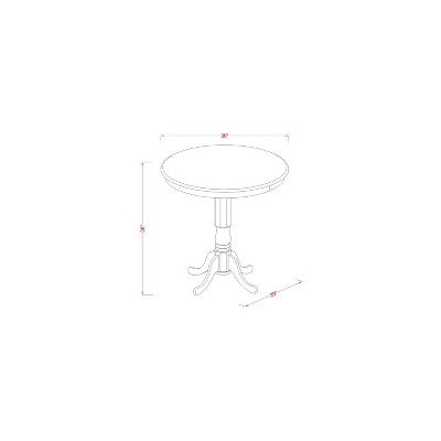 Counter Height Dining Set - 3 Piece Table & Chair Set - Small Space Kitchen Table - Oak Finish