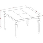 HomeStock Counter Height Dining Set Black Butterfly Leaf Table 8 Chairs