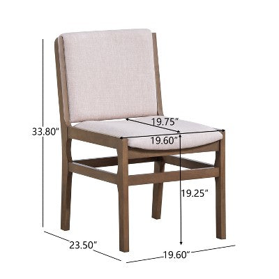 Christopher Knight Home Lyra 7 Piece Contemporary Rubberwood Upholstered Dining Set with Expandable Dining Table