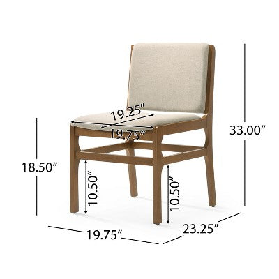 Christopher Knight Home Havenwood 7-Piece Fabric and Rubberwood Dining Set