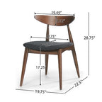 Christopher Knight Home Brevard Mid Century Modern Fabric Upholstered 5 Piece Dining Set