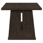 ModernLuxe 6-Piece Rustic Farmhouse Dining Set, Oak Veneer Dining Table with Trapezoid Legs, 4 Linen Upholstered Chairs+1 Bench