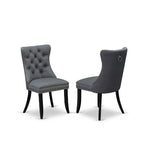 HomeStock NFDA5 Black Rectangle Dining Set with 4 Chairs