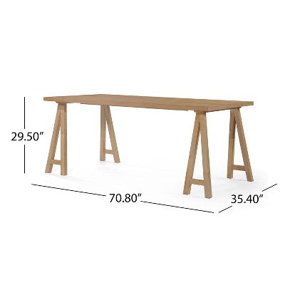 GDFStudio Alexis Mid Century Modern 7 Piece Fabric and Upholstered Rubberwood Dining Set