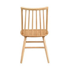 GDFStudio Harrison Scandinavian Farmhouse 7-Piece Wood Dining Set with 6 Windsor Curved Back Chairs