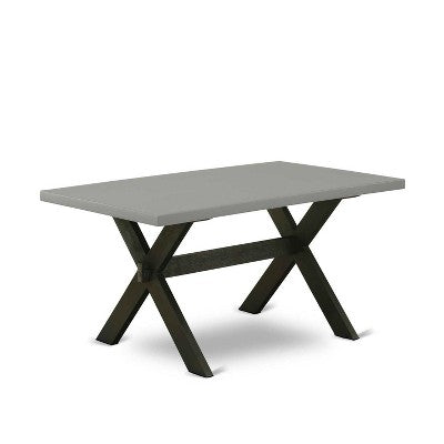 HomeStock 6-Pc Rectangle Natural Oak Finish Solid Wood Top Dining Table with 1-Bench, 4-Chairs
