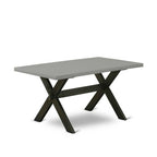 HomeStock 6-Pc Rectangle Natural Oak Finish Solid Wood Top Dining Table with 1-Bench, 4-Chairs