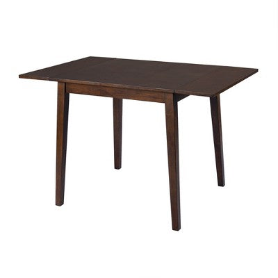 GDF Studio Avery 3 Piece Dining Set with Drop Leaf Dining Table and 2 Dining Upholstered Chairs