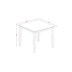 Retro Dining Set 5 Piece - Hardwood Table & Chairs - Floral Design - Elegant Kitchen Dining Room Set