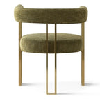 Expandable Round to Oval Dining Table Set with 4 Velvet Armchairs, Modern Pedestal Design, Seats Up to 8 People-Panipeachy
