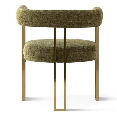 Expandable Round to Oval Dining Table Set with 4 Velvet Armchairs, Modern Pedestal Design, Seats Up to 8 People-Panipeachy