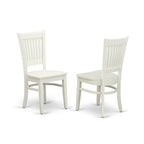 HomeStock Linen White Round Pedestal Dining Table and 4 Chair Set