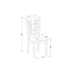 HomeStock 5-Piece Square Black and Cherry Finish Solid Wood Top Dining Table with 4 Chairs