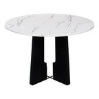 5-piece Round Dining Table Set Dining Set with 4 Upholstered Chairs for Dining Room, Kitchen and Living room, Beige/Black/Gray/White-ModernLuxe