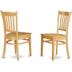 HomeStock Oval Dining Table Set With 4 Chairs Formal Style