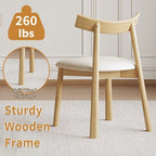 GDFStudio Haven Farmhouse Faux Leather Upholstered Wood 3 Piece Dining Set