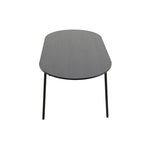 LeisureMod Tule 7-Piece Dining Set in Steel Frame with 6 Upholstered Seat Dining Chairs and 71 Oval Dining Table with Wood Tabletop