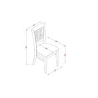HomeStock 3-Pc Linen White Finish Rectangular Solid Wood Top With Dropleaf Dining Table Set