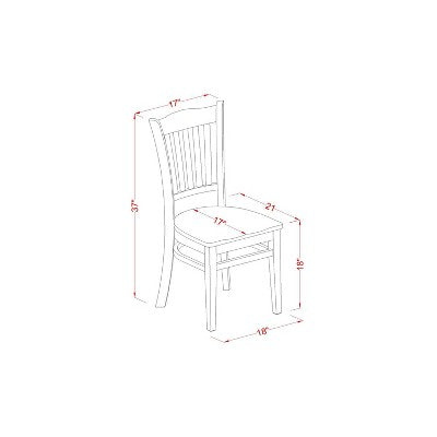 HomeStock 5-Pc Linen White Finish Solid Wood Top - Dining Room Set - Seats-4