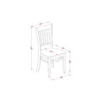 HomeStock 5-Pc Linen White Finish Solid Wood Top - Dining Room Set - Seats-4