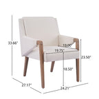Christopher Knight Home Misaw 7 Piece Mid-Century Modern Upholstered Dining Chairs with Expandable Table