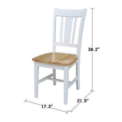 International Concepts Small Dual Drop Leaf Dining Table with 2 San Remo Splat