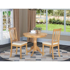 HomeStockKitchen Dining Table Set with 2 Chairs - Modern Black Finish