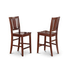 Counter Height Dining Set - Modern Pub Table & Chairs - Square High Table for Kitchens & Dinettes