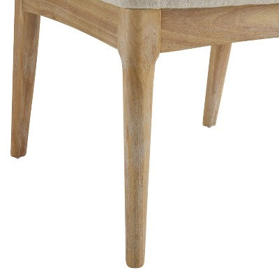 Christopher Knight Home Elowen 7-Piece Farmhouse Expandable Rubberwood Dining Set with Rattan Fabric Upholstered Chairs