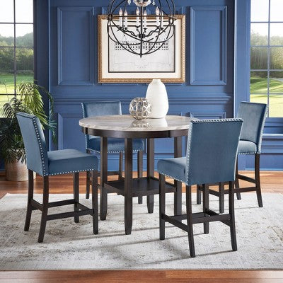 Banforth Dining Set - 5-Piece - Blue - iNSPIRE Q