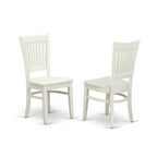 HomeStock ANVA5 Linen White 5 Piece Round Pedestal Dining Set