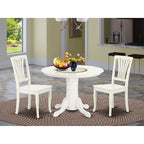 Retro Round Dining Set 3pc - 42 Inch Table & 2 Chairs - Renaissance Style Furniture