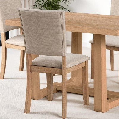 GDFStudio Carter Transitional 5-Piece Wood Dining Table Set with Upholstered Chairs