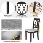 GDF Studio Avery 3 Piece Dining Set with Drop Leaf Dining Table and 2 Dining Upholstered Chairs