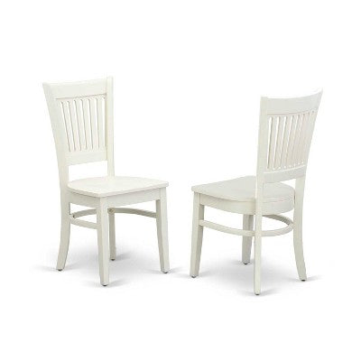HomeStock 3-Pc Linen White Finish Rectangular Solid Wood Top With Dropleaf Dining Table Set
