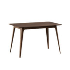 Small Space Dining Set for 4, 5 Pieces Rectangular Solid Wood Table Set with 4 Upholstered Chairs for Kitchen, Mint,Walnut