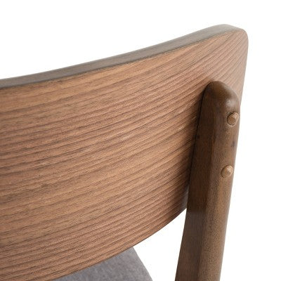 GDFStudio Alexis Mid Century Modern 7 Piece Fabric and Upholstered Rubberwood Dining Set