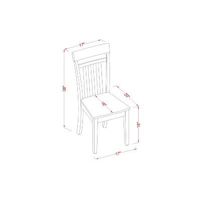 Cottage Dining Set - 3 Piece Kitchen Table & Chairs - Small Square Table with Elegant Design