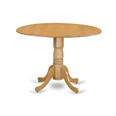 HomeStock 5-Piece Round Natural Oak Finish Solid Wood Top Dining table with 4 Chairs