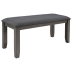 6-Piece Farmhouse Dining Table Set Dining Set with Rustic Dining Table, 4 High-back Dining Chairs and Bench, Natural Wood Wash/Gray-ModernLuxe