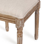 Christopher Knight Home Regan 7 Piece French Country Fabric Upholstered Wood and Cane Expandable Dining Set