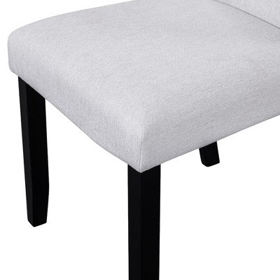 5-piece Round Dining Table Set Dining Set with 4 Upholstered Chairs for Dining Room, Kitchen and Living room, Beige/Black/Gray/White-ModernLuxe