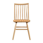 GDFStudio Harrison Scandinavian Farmhouse 7-Piece Wood Dining Set with 6 Windsor Curved Back Chairs